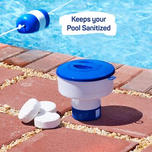 Distributeur de chlore flottant <span class=keywords><strong>pour</strong></span> piscines, compatible avec les comprimés de <span class=keywords><strong>3</strong></span> pouces - Flotteur de chlore <span class=keywords><strong>pour</strong></span> <span class=keywords><strong>piscine</strong></span> avec aérations réglables et équilibrées - Product Image 1
