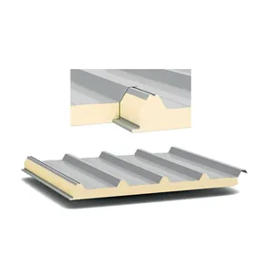 Factory direct sales neat environmental protection PU insulation sandwich roof panel internal and external wall insulation