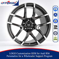Vente Flash Jantes Forgées Monobloc Courbées Concaves Noires Usinées 21x10.5 22x10.5 5x112 pour Audi RS6 C8 RS7