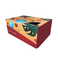 Boîte d'emballage d'expédition personnalisée avec logo, en carton ondulé kraft, pliable, pour l'emballage de fruits, boîtes en papier coloré, boîte d'expédition pliable
