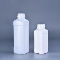 Bouteille en plastique carrée anti-effraction en HDPE avec bouchon à vis, bouteilles vides pour engrais liquides et produits phytosanitaires