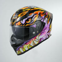 Casque de moto et de sport unisexe en ABS intégral avec visière miroir pour utilisation hors route (toutes saisons)