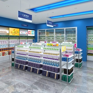 <span class=keywords><strong>ตู้</strong></span>ยาสมัยใหม่รักษ์โลกพร้อมไฟ LED ปรับความสูงได้สำหรับตกแต่งร้านค้าปลีก - Product Image 4