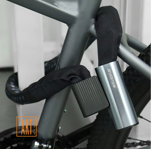 Antivol <span class=keywords><strong>de</strong></span> chaîne <span class=keywords><strong>de</strong></span> vélo noir Jinjian, robuste avec <span class=keywords><strong>housse</strong></span> en nylon, certifié ART 1, logo personnalisé pour la sécurité des portes et des motos - Product Image 2