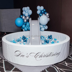 Corralito circular de juego suave, bola blanca redonda para fiesta de alquiler, precio barato - Product Image 6