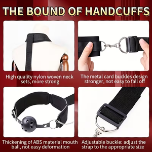 TTFOREST メンズSMボンデージギャグ拘束フルセット-耐久性のある防水大人用セックストイ男性用セックストイボックスフルセット - Product Image 5