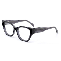 C- F2739 Nouvelle Arrivée Usine Unisexe Mode Logo Personnalisé Oeil de Chat Acétate Lunettes Cadres pour Tous Visage avec Charnière Insérer Temple
