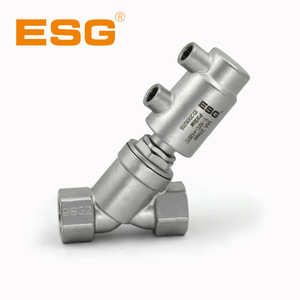 ESG Elite Valves 1AA Series Stainless Steel Angle Seat Valve DN10-DN15 Female Thread Soft <b>Sealing</b> Feeding Pneumatic - Product Image 4