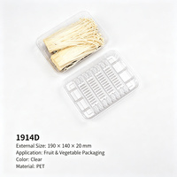 Barquette rectangulaire en plastique PET transparent en gros pour salades, raisins, cerises, tomates, légumes, emballage de supermarché