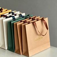 Sac en carton recyclable haute résistance avec logo personnalisé, texture luxe léger, capacité maximale 6-9 kg, pour vêtements, vente en gros, exposition, avec poignée