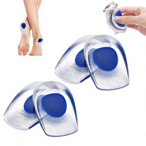 Coussinets de <span class=keywords><strong>talon</strong></span> en gel de silicone, 4 pièces, soutien de la voûte plantaire, rehausseurs de <span class=keywords><strong>talon</strong></span>, inserts de chaussures pour tendinite d'<span class=keywords><strong>Achille</strong></span>, fasciite plantaire, orthèses transparentes - Product Image 4