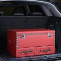 Organisateur de coffre de voiture universel, organisateur de voiture portable, organisateur d'accessoires de voiture, boîte de rangement pour bagages, sac de rangement en cuir imperméable pour SUV