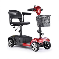 Trottinette électrique intelligente pliable à quatre roues, 19 MPH, batterie 12 Ah, portable pour la mobilité des seniors et le ramassage des enfants à l'école