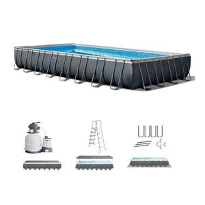 Ensemble de piscine hors sol rectangulaire de luxe <span class=keywords><strong>INTEX</strong></span> 26374 32 pieds X 16 pieds X 52 pouces <span class=keywords><strong>Ultra</strong></span> <span class=keywords><strong>XTR</strong></span> - Product Image 1