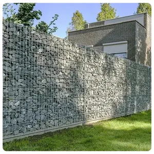 Hot Dipped Galvanized Gabion Retain Wall Anti-rust Welded Gabion Wall With Sidewall Heavy Duty Gabion Fence