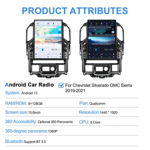 NaviHua for Chevrolet Silverado GMC Sierra 2019+ Car Upgrade 15.6inch Android Car Radio Multimedia Carplay <b>Auto</b> Stereo Head Unit - Product Image 5