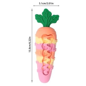 Jouet à mâcher pour chien en silicone durable de qualité alimentaire - Forme de balle anti-morsure avec couineur pour le nettoyage des dents et le soulagement de l'ennui - Product Image 4