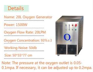 औद्योगिक ऑक्सीजन बनाने के उपकरण की 20L छोटे ऑक्सीजन जनरेटर - Product Image 2