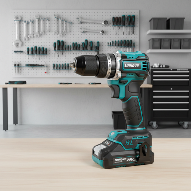 Industrial Grade 20V MAX Cordless Hammer Drill 13mm Heavy Duty Metal Chuck Brushless Motor 50Nm Torque Professional Masonry Tool