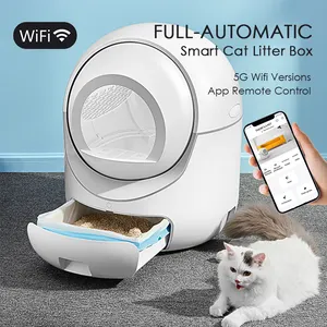 Smart Cat Toilet Wifi App Remote Control Closed Pet Products Top Sellers Enclosed Large Self-Cleaning Cat Litter Box Automatic