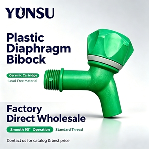 Robinet à diaphragme vert DN15 1/2 pouce, robinet d'eau en plastique à bas prix pour conduite d'eau domestique - Product Image 1