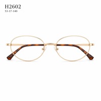 Monture optique métallique ronde, monture de lunettes en gros, branches en acétate, fil fin poli, 4 couleurs, en vrac