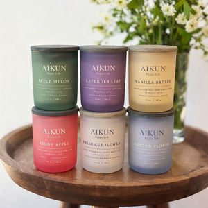 Vela Aromática de Soya AIKUN con Fragancia de Lima, Albahaca y Naranja, Vela en Frasco de Vidrio Personalizada para Spa/Centro de Bienestar - Product Image 5