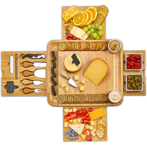 Bamboo Cheese Board With Cheese Knife Four Piece Cheese Board Set Kitchen Utensils Bamboo Cutting Board