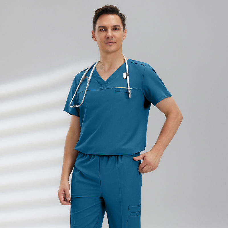 Bleu paon - T-shirt homme à manches courtes
