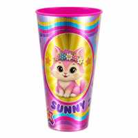 Vente en gros de gobelets en plastique écologiques, design 3D laser, style dessin animé, pour enfants, capacité 700 ml, logo personnalisable, sans BPA, réutilisables