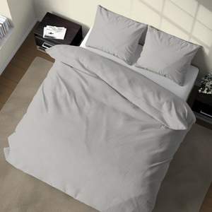 Ensemble de housse de couette 100% coton gris UK Queen 200x200cm - Product Image 3