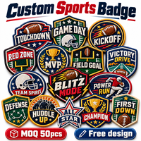 Badges brodés personnalisés pour le sport, écussons d'ambiance pour équipes de football, appliqués thermocollants pour vestes universitaires, chapeaux, maillots et vêtements