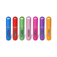 Flacon pulvérisateur de parfum mini 5 ml en PP, couleurs personnalisées, finition mate de luxe, estampage à chaud, logo personnalisé, cosmétique essentiel