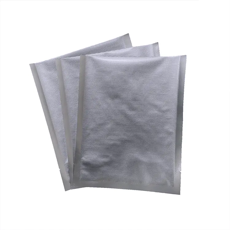 wholesale custom clear and metallic textured mylar bags embossed vaccum seal bags for FoodSaver
