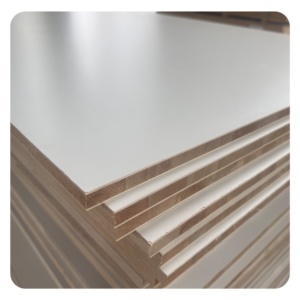 Panneau de bloc de mélamine de meubles noyau de paulownia de pin de peuplier avec le placage artificiel panneau de bloc de porte en bois massif de contreplaqué 17mm 18mm - Product Image 3
