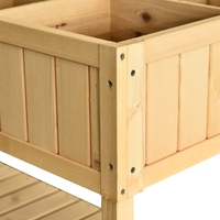 Plateau de jardin en bois surélevé avec jambes, pour plantes, fleurs, plantes, Kit en bois, 8 grilles