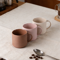 Mug à café en céramique YBH personnalisé de 350 ml, style européen, finition mate, passe au lave-vaisselle et au micro-ondes, sans danger pour les aliments, réutilisable, vaisselle en porcelaine