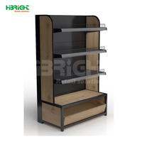 Étagère de présentation élégante et robuste en bois pour supermarché avec 4 niveaux pour les magasins d'instruments de musique - Exportation directe d'usine