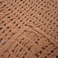 Tapis de canapé tricotés à motif chevron nordique, couverture douillette super douce en tricot torsadé, décoration durable pour la maison et l'hôtel, toutes saisons