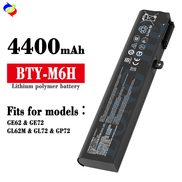 Replacement Laptop Battery BTY-M6H 11.1V for MSI GE62/GE72/GL62M/GL72/GP72 Laptop
