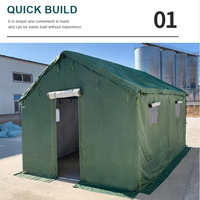 Tente murale en toile de camouflage imperméable personnalisée pour 3-8 personnes pour le camping extérieur d'hiver pour la randonnée en famille et les ventes de secours en cas de catastrophe