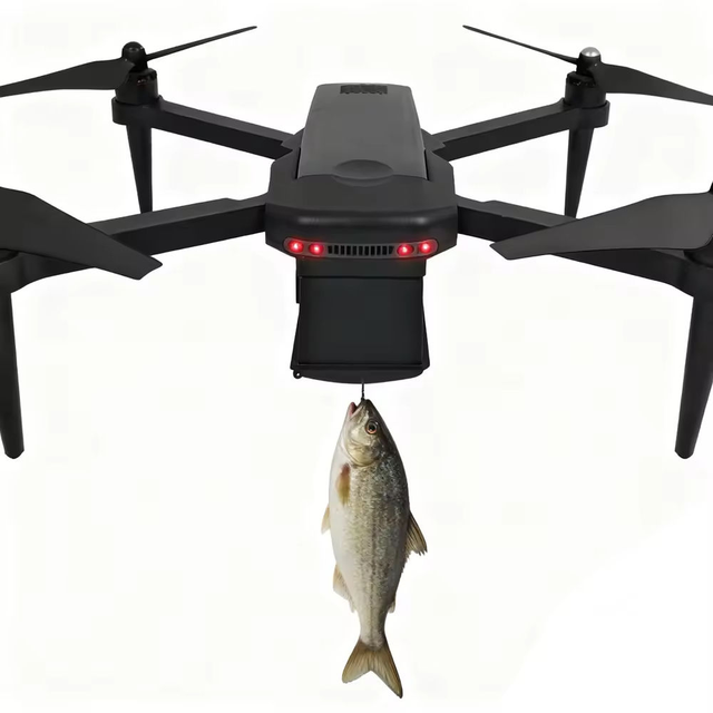 Fishing Remote-controlled Drone with GPS Positioning for Casting Fishing Lures, Long-distance Casting, and Quick Bait Placement.