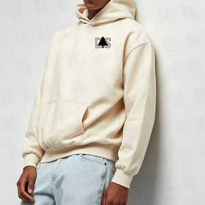Apparel Manufacturer Wholesale Fashion Relaxed Hooded Sweatshirt Drop Shoulder Thick 450gsm Heavyweight Hoodie Custom Embroidery - Product Image 3