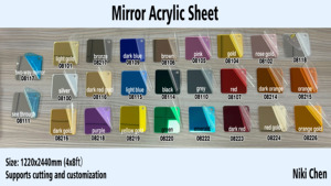 High Reflective Colorful <b>Mirror</b> Acrylic <b>Sheet</b> PMMA 3mm Customizable for Signage Wedding Decoration Home Wall Decor Plastic Board - Product Image 3