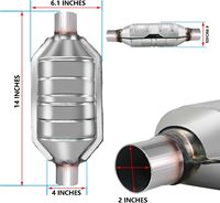 Sycat 2 inch đầu vào/đầu ra cấu trúc tổ ong xúc tác chuyển đổi phổ xúc tác chuyển đổi chất lượng cao Nhà máy trực tiếp