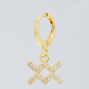 Zodiaco constelación pendientes zirconia cúbica al por mayor <span class=keywords><strong>2023</strong></span> recién llegados zirconia pendientes diamante aro pendientes moda CZ joyas - Product Image 5
