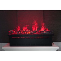 Cheminée électrique linéaire décorative à vapeur d'eau de 62 pouces, personnalisée en usine CE, en acier moderne, pour hôtels, avec effet de flamme