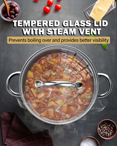 12 PCS Cooking <b>Pots</b> <b>and</b> <b>Pans</b> Frying <b>Pan</b> Stock <b>Pot</b> Sauce <b>Pan</b> <b>Stainless</b> <b>Steel</b> Cookware Set - Product Image 4