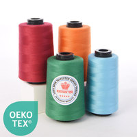 Fil à coudre en polyester filé 100% 120 grammes, teinture en usine en gros, 40/2, 5000 yards