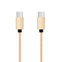 Câble Type-C vers Type-C de 1/2 mètre, 60W, noir et argent, design tressé en nylon, prend en charge la charge rapide PD, modèle H778, fabriqué en Chine